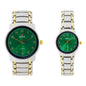 His and Her Matching Metal Band Watch Set - MSHH6504-MB