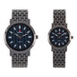 His and Her Matching Metal Band Watch Set - MSHH8494-MB
