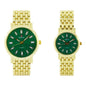 His and Her Matching Metal Band Watch Set - MSHH8494-MB
