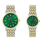 His and Her Matching Metal Band Watch Set - MSHH8494-MB