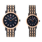 His and Her Matching Metal Band Watch Set - MSHH8494-MB
