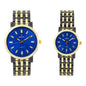 His and Her Matching Metal Band Watch Set - MSHH8494-MB