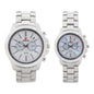 His and Her Matching Metal Band Watch Set - MSHH9357-MB