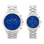 His and Her Matching Metal Band Watch Set - MSHH9357-MB