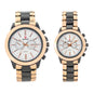 His and Her Matching Metal Band Watch Set - MSHH9357-MB