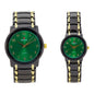 His and Her Matching Metal Band Watch Set - MSHH6504-MB
