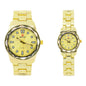 His and Her Matching Metal Band Watch Set - MSHH6885-MB