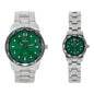 His and Her Matching Metal Band Watch Set - MSHH6885-MB