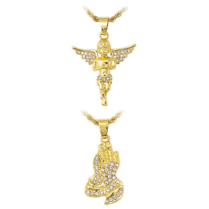 2on Mini Pendant with 3mm Rope Chain - CRDH2-113G