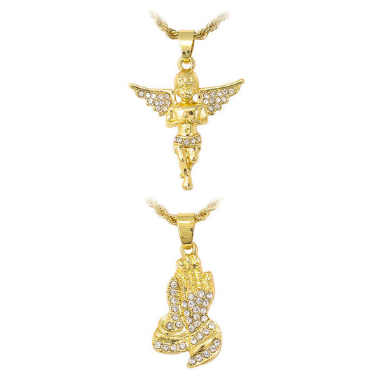 2on Mini Pendant with 3mm Rope Chain - CRDH2-113G