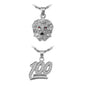 2on Mini Pendant with 3mm Rope Chain - CRDH2-110G