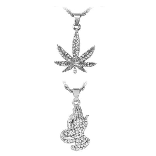 2on Mini Pendant with 3mm Rope Chain - CRDH2-109G