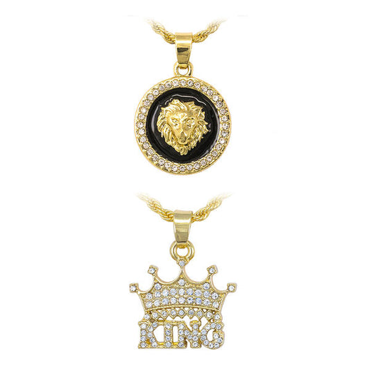 2on Mini Pendant with 3mm Rope Chain - CRDH2-108G