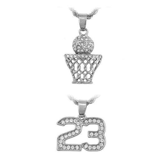 2on Mini Pendant with 3mm Rope Chain - CRDH2-107G