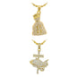 2on Mini Pendant with 3mm Rope Chain - CRDH2-105G