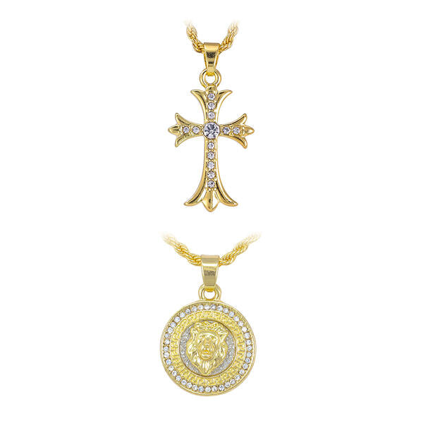 2on Mini Pendant with 3mm Rope Chain - CRDH2-104G