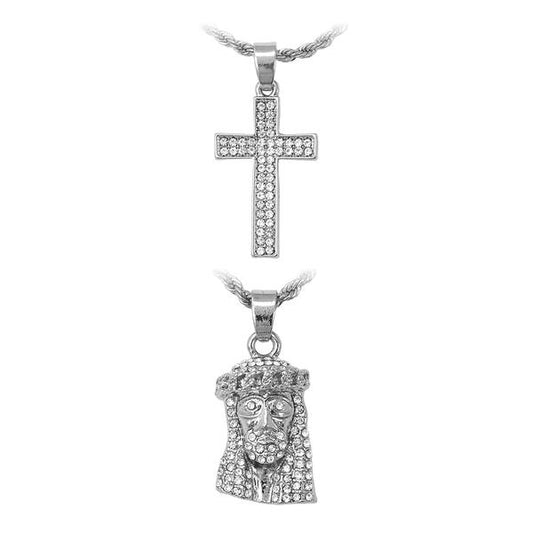 2on Mini Pendant with 3mm Rope Chain - CRDH2-102G