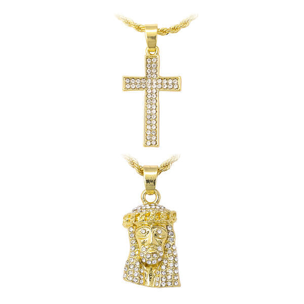 2on Mini Pendant with 3mm Rope Chain - CRDH2-102G