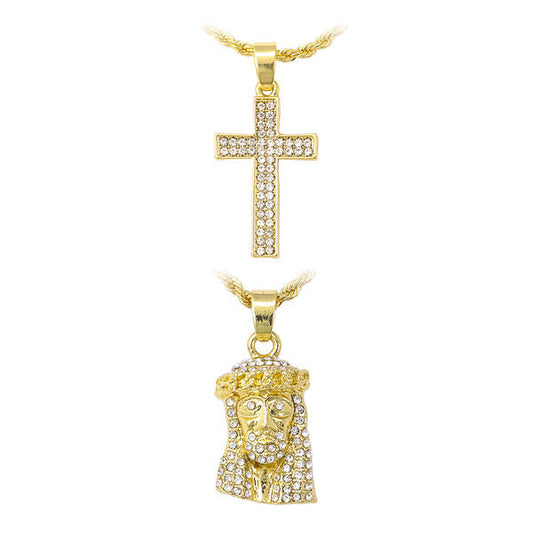 2on Mini Pendant with 3mm Rope Chain - CRDH2-102G