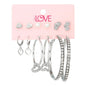 Ladies 6-Pack Stud and Hoop Earrings Set - LME-009