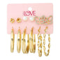 Ladies 6-Pack Stud and Hoop Earrings Set - LME-004