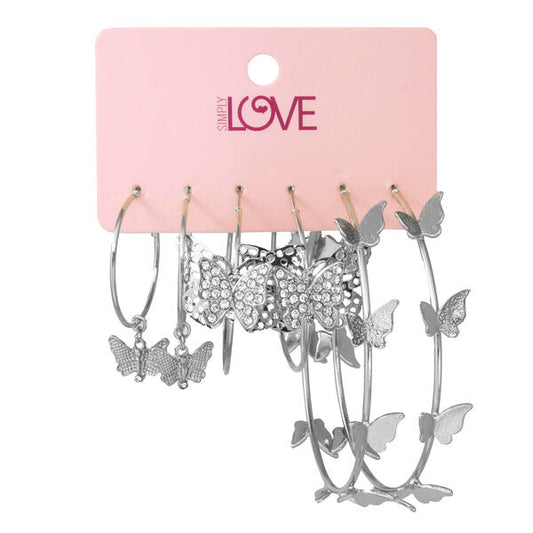 Ladies 3-Pack Hoop Earrings Set - LME-010