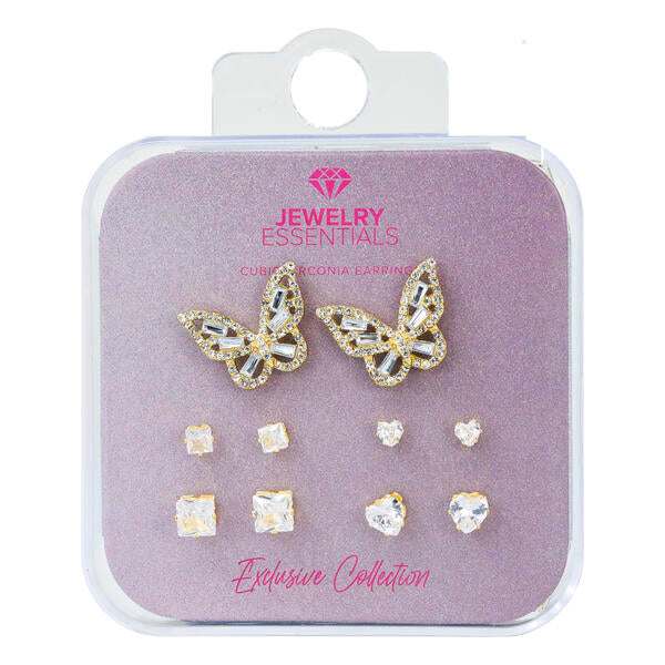 Ladies Butterfly Earring and Studs 5-Pack - DD-6STD-103