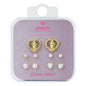 Ladies Guadalupe Heart Earring and Studs 5-Pack - DD-6STD-102