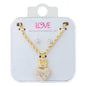Ladies Heart Necklace with Earrings Set - DDS-LMP-HRT-006