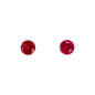 8mm Red Stud Sterling Silver Earring - CRE 008 SV