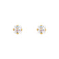 3mm Square Stud Sterling Silver Earring - GESQ 33 SV