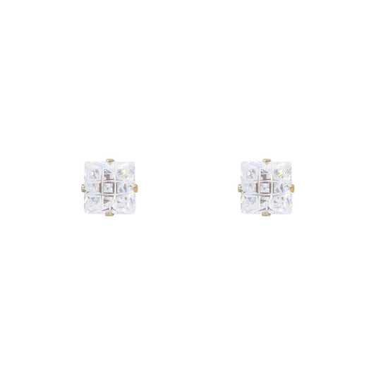 5mm Square Stud Sterling Silver Earring - INV 955 SV