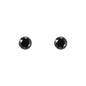 7mm Black Stud Sterling Silver Earring - CBK 007 SV