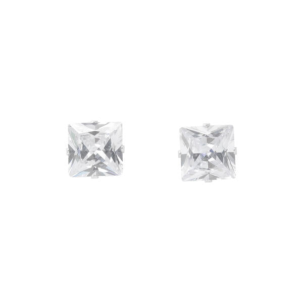 10mm Square Stud Sterling Silver Earring - CESQ 00 SV