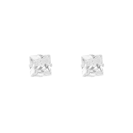 5mm Square Stud Sterling Silver Earring - CESQ 55 SV