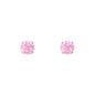 6mm Pink Stud Sterling Silver Earring - CPK 006 SV
