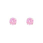 7mm Pink Stud Sterling Silver Earring - CPK 007 SV