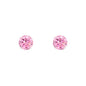 8mm Pink Stud Sterling Silver Earring - CPK 008 SV