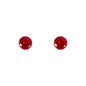 7mm Red Stud Sterling Silver Earring - CRE 007 SV