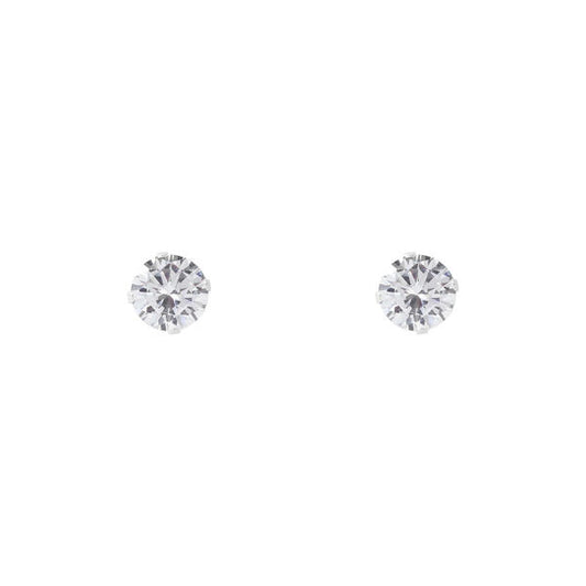 8mm Round Stud Sterling Silver Earring - CE 008 SV