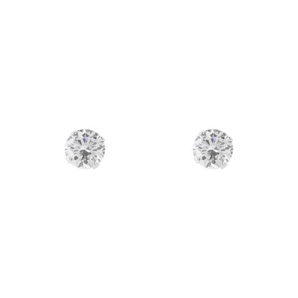 6mm Round Stud Sterling Silver Earring - CE 006 SV