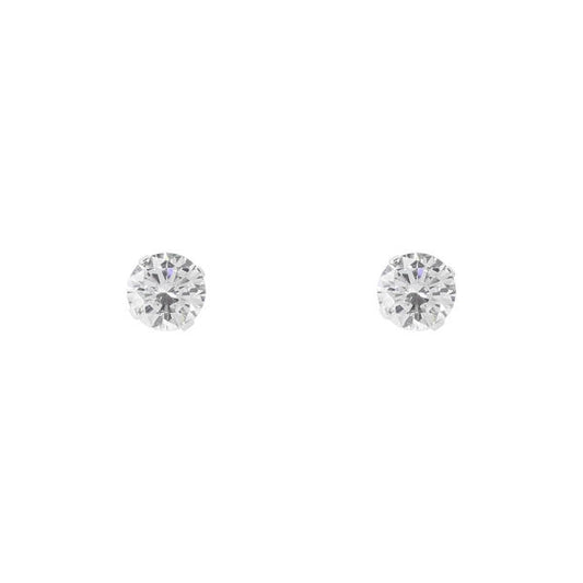 6mm Round Stud Sterling Silver Earring - CE 006 SV