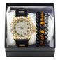 Watch and 3on Beaded Bracelet Gift Set - WBR-303