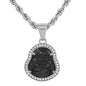 Iced Out Black Small Buddha Pendant - SP-4401