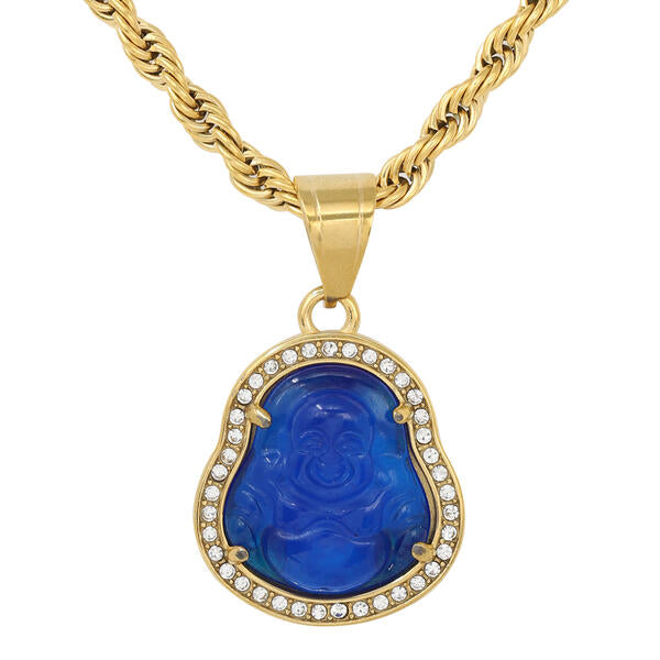 Iced Out Black Small Buddha Pendant - SP-4402