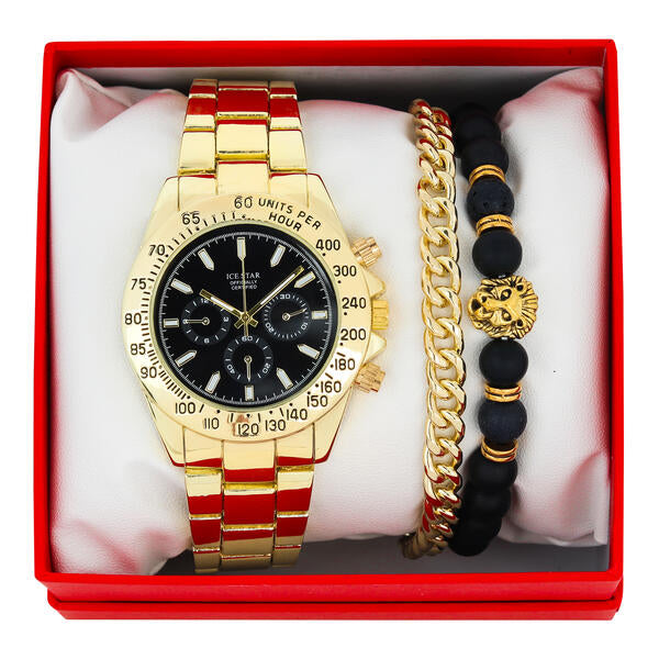 Metal Band Watches w/2 Bracelets Gift-Set - W2BR-003