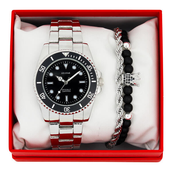 Metal Band Watches w/2 Bracelets Gift-Set - W2BR-004