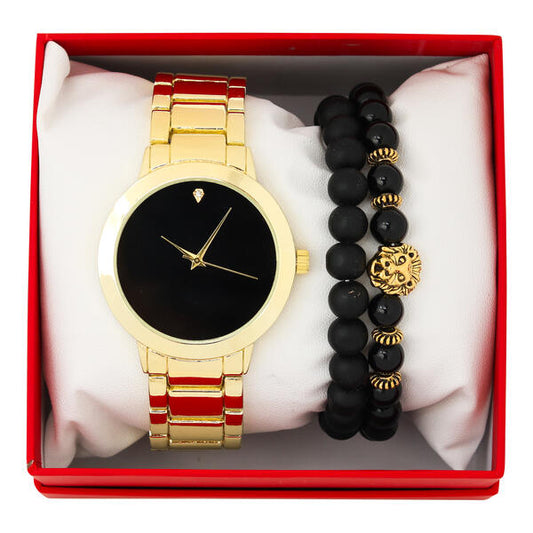 Metal Band Watches w/2 Bracelets Gift-Set - W2BR-006