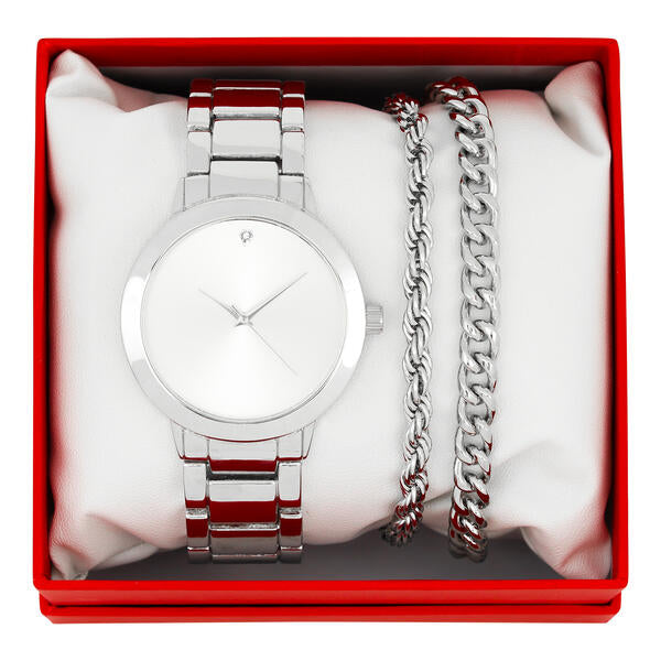 Metal Band Watches w/2 Bracelets Gift-Set - W2BR-001
