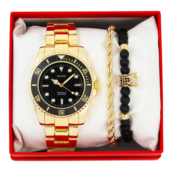 Metal Band Watches w/2 Bracelets Gift-Set - W2BR-004